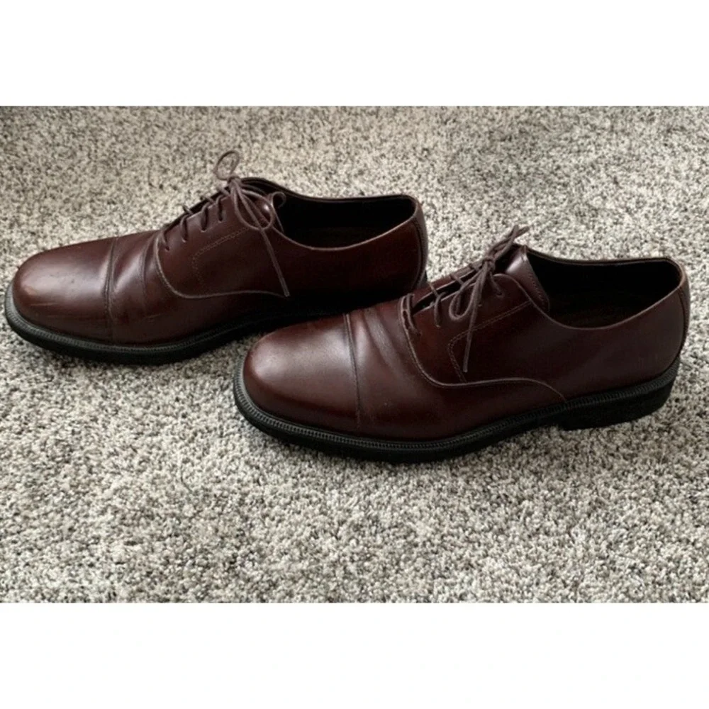Rockport Men's Casual Brown Dress Shoes Laced Leather‎ Oxfords 10.5 Nice